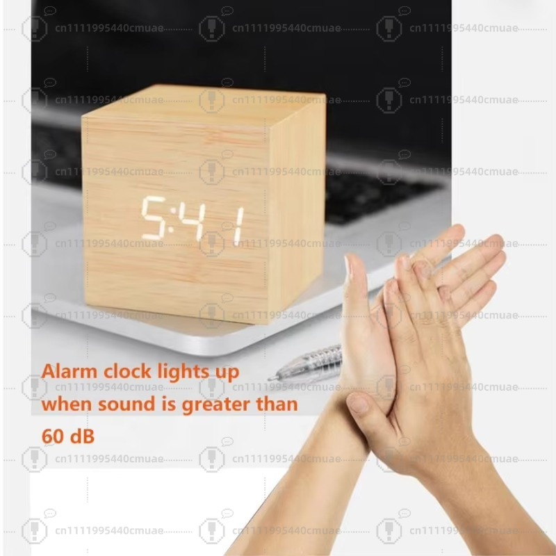 Digital Alarm Clock - Sveglia Digitale in Legno con Luce