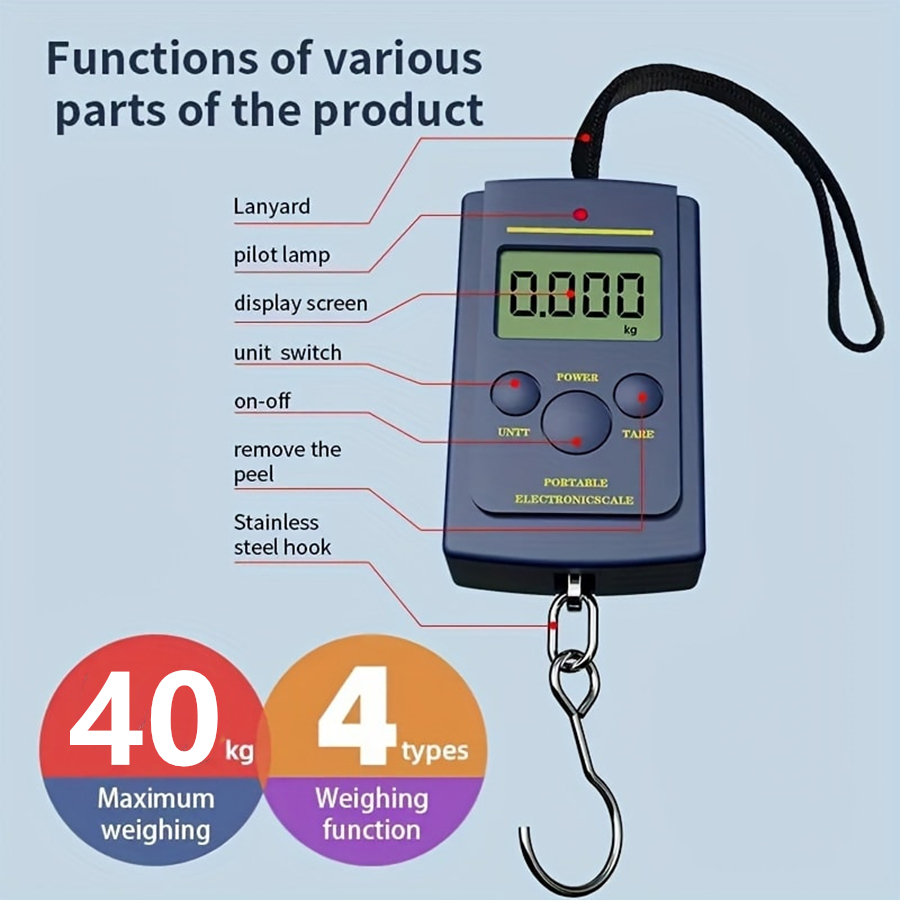 Useful Electronic Gadgets - Mini bilancia sospesa portatile elettronica digitale