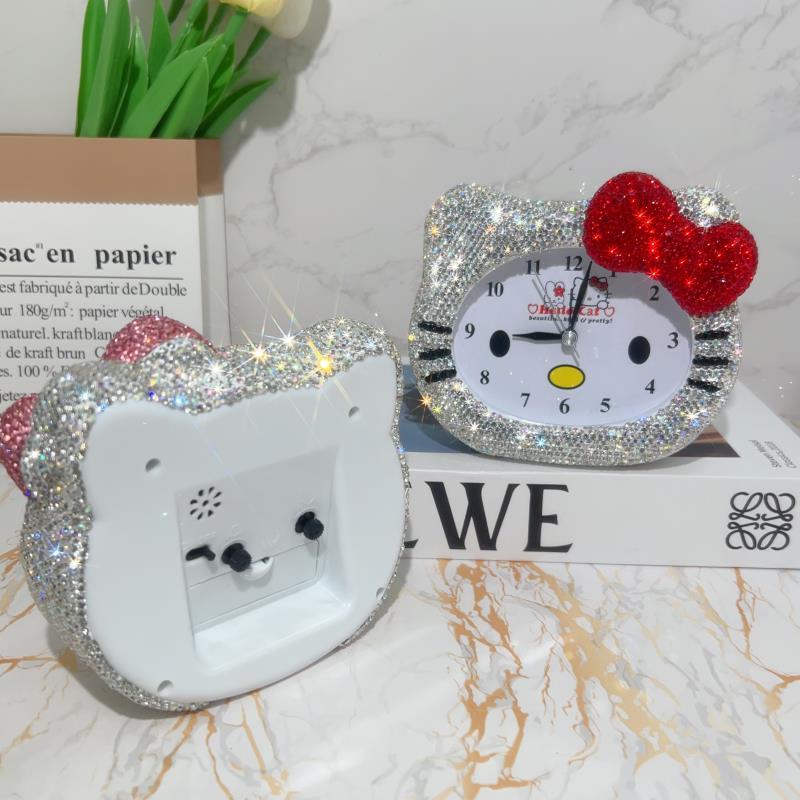 Digital Alarm Clock - Sveglia Kawaii Hello Kitty con Diamanti,