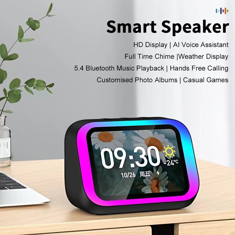 Digital Alarm Clock - Assistente Vocale AI con Altoparlante Bluetooth,