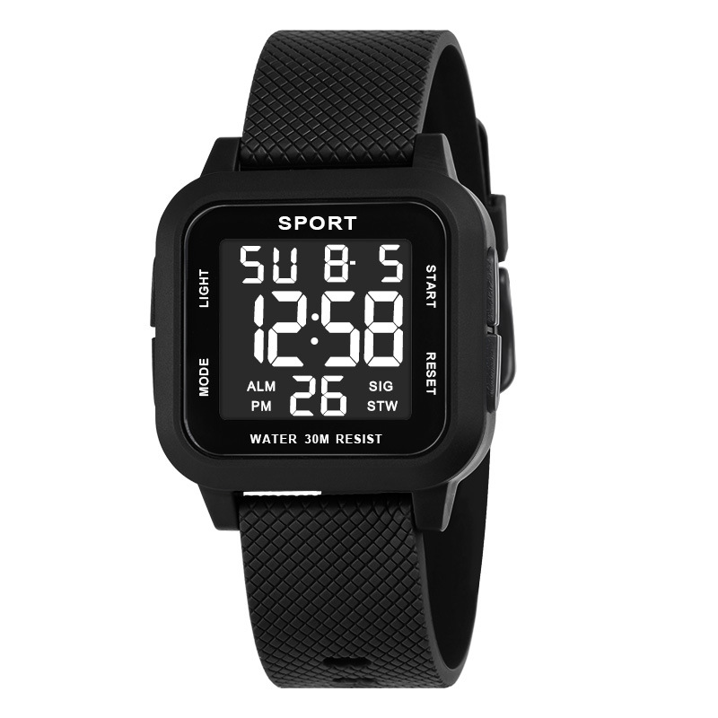 Digital Alarm Clock - Orologio sportivo nero Orologio digitale da